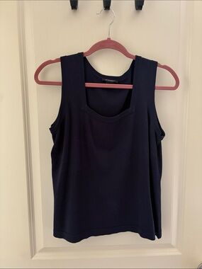 Autograph Navy Square-Neck Tank Top